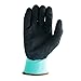Tarantula Nitrile Coated Safety Work Gloves for General Purposes, Lightweight Work Gloves, 13 Gauge Mint Green Polyester Shell, Black Sandy Nitrile on Palm and Fingers, 12 Pair per Pack