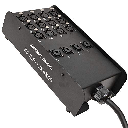 Seismic Audio SAJLP12x4x5012 Channel 50 Foot XLR Low Profile Snake
