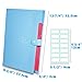 Selizo 6 Pcs Expanding File Folders with 5 Pockets Plastic A4 Letter Size Document Organizer and 168 Pcs File Folder Labels for School and Office