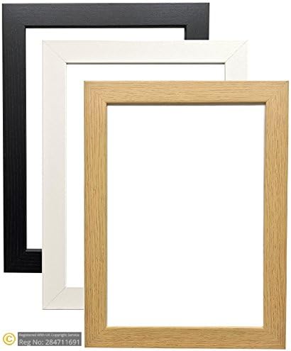 Bargain Shop Az MODERN STYLE BLACK OAK WHITE PICTURE FRAMES PHOTO FRAMES POSTER SIZE FRAMES WOODEN EFFECT READY TO HANG OR TO STAND (A3 (11.75"x16.5") (420mm x 297mm), White)