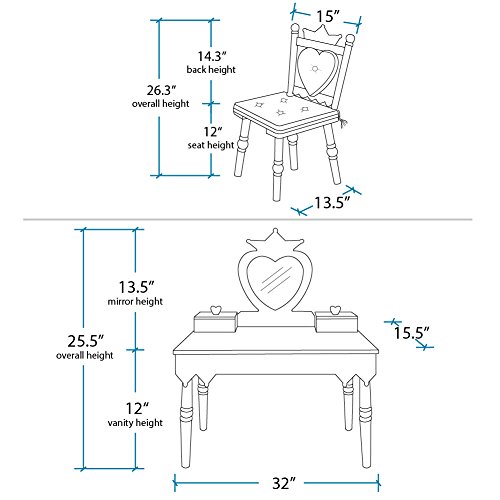 Princess Vanity Table & Chair Set
