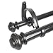 Decopolitan Urn Telescoping Double Drapery Rod Set, 72-144