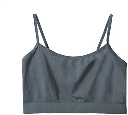 Fimage Women's Simple All-Match Pure Color Basic Seamless Mini Camisole Green Free