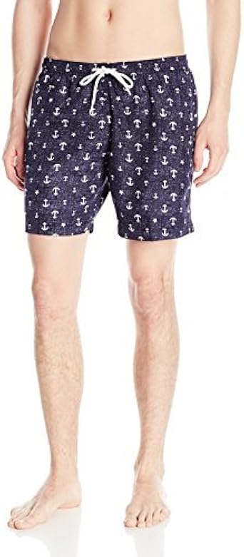 patterned swim trunks
