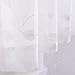 Haperlare Sheer Curtains, Leaf Embroidery White Sheer Window Curtains Faux Linen Textured Solid Grommet Voile Curtains for Living Room Bedroom, 52 x 84 Inch, 2 Panels