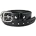 Logical Leather Padded Dog Collar - Best Full Grain Heavy Duty Genuine Leather Collar - Black - Large