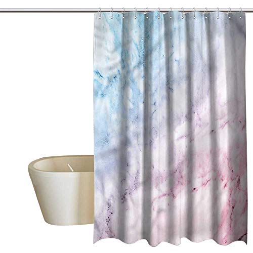 Denruny Shower Curtains For Kids Unisex Marble Pastel Cloudy