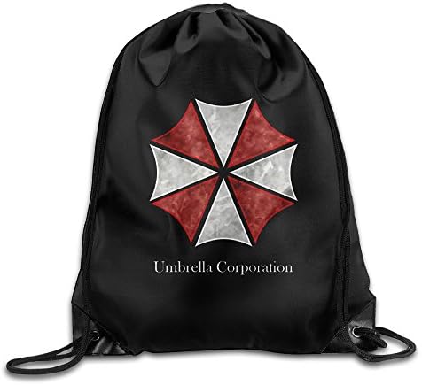 Gym Resident Evil Umbrella Corporation Logo Drawstring Backpack Bag