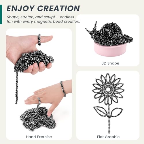 LovesTown 550PCS Fidget Toys Adult, Ferrite Putty Magnetic Rocks for Office Teens Gifts