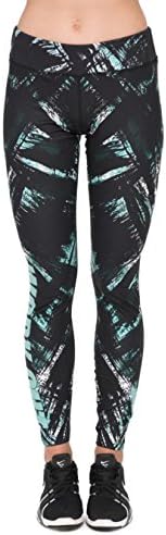 TUONFC Women Fashion Legging Turquoise Brush Printing Fitness Leggings High Waist Pants