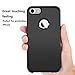 iPhone 8 Case, iPhone 7 Case, iPhone 6s/6 Case, COOLQO Shockproof Heavy Duty Dual Layer Rugged Case + Tempered Glass Screen Protector Cover & Skin for Apple iPhone 4.7 Inch_Black