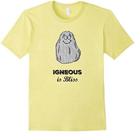 Mens Funny Geologist Shirt: Geology Puns, Igneous Is Bliss Shirt 3XL Lemon