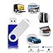 RAOYI 50Pcs 2GB USB 2.0 Flash Drive Bulk Swivel Memory Stick Thumb Drives Pen Drive Fold Storage Thumb Stick (2G, Blue)