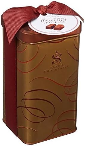 Saxon Chocolates Milk Chocolate Hazelnut Truffle Tin