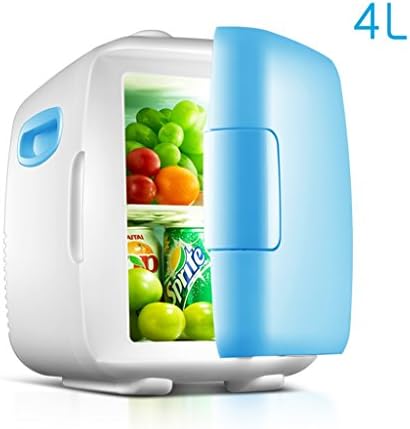 Sunhai 8/4L Car Refrigerator, Car Dual-use Mini Fridge Hot And Cold Dual Use Rapid Cooling 220V AC/12V DC (Color : Blue, Size : 4L)