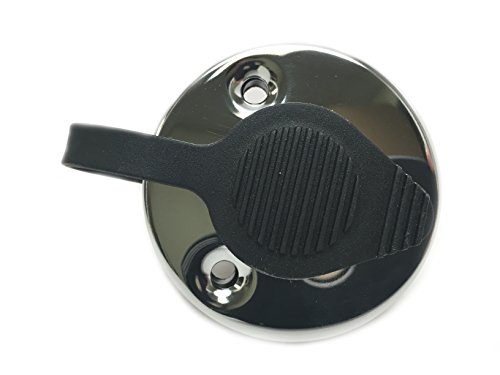 Pactrade-Marine-Black-Rubber-Cap-2-Prong-Stern-Light-Pole-Base-Silver-Top-Socket-Plug-In Pactrade-Marine-Black-Rubber-Cap-2-Prong-Stern-Light-Pole-Base-Silver-Top-Socket-Plug-In