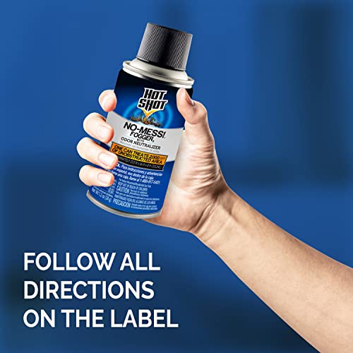 Hot Shot NoMess! Fogger With Odor Neutralizer, Kills Hidden Bugs, No