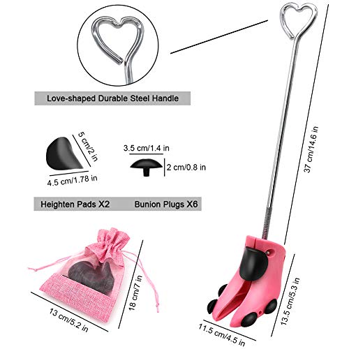 APREUTY Shoe Stretcher Women and Men's Shoe Stretcher Boots Stretch for Wide Feet-Pair Pink - Thumbnail 2