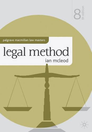 Legal Method (Palgrave Macmillan Law Masters)