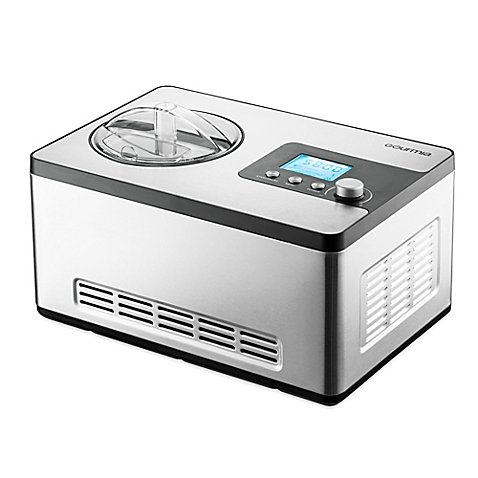 Gourmia Stainless Steel All-in-One Compressor Ice Cream Machine, 2.2 Quart