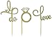 Hinsper OTHER 11 Love Topper Wedding Food Girls Birthday Cake Decor Cupcake Christmas Party Picks, 24 Pieces, Muffin Cups
