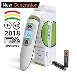 ProximityPower Medical Forehead and Ear Digital Infrared Thermometer For Fever with Fever Indicator – For Baby, Infants and Adults - Professional, Non Contact, Reliable, Accurate FDA & CE Approved