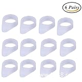 Ioffersuper 6 pairs 9mm Silicone Loops BTE Behind The Ear Hearing Aid Clip Adaptor