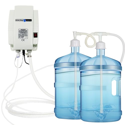 Photo 1 of Water Bottle Dispenser Pump System Double Tube for Kitchen 110V Electric Refrigerator Water Pump for High Flow Rate 3.8L 5 Gallon Automatic Bottled Drinking Water Pump for Ice Coffee Tea Maker Fridge