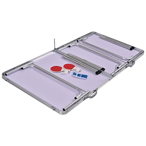 USA_BEST_SELLER 60" Portable Tennis Ping Pong Folding Table with Accessories 2 Paddles and 2 Ping Pong Balls