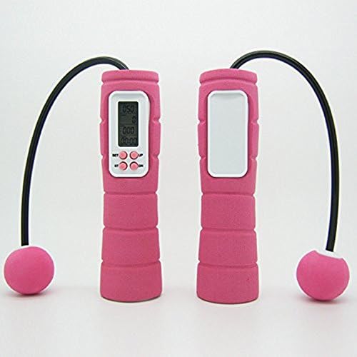 Jump Wireless Skipping Rope Rope Digital Cordless Premium Quality for Fitness (Pink)
