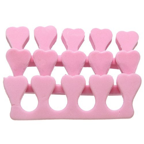 ReNext 20 Pcs Nail Art Salon Soft Finger Toe Separator Pedicure Manicure Tool Pink