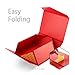 PACKHOME Gift Box 9x6.5x3.8 Inches, Rectangle Collapsible Box with Magnetic Lid for Gift Packaging (Matte Red, Grain Texture)