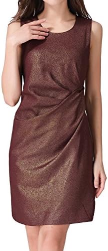 Amee Hanke Women's Round Neck Sleeves Summer Basic Tunic Bodycon Dress (M)