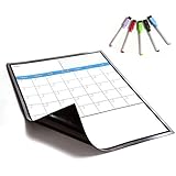 Large Magnetic Dry Erase Calendar for Fridge | Back to School Refrigerator Calendar with Notes | Fridge Calendar | Magnetic Calendar | Large Calendar | 5 Magnetic Colored Dry Erase Markers Included