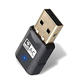 Wireless AC 600Mbps USB Network Adapter, Dual Band WiFi Dongle with WPS and SoftAP (2.4 GHz / 5GHz)