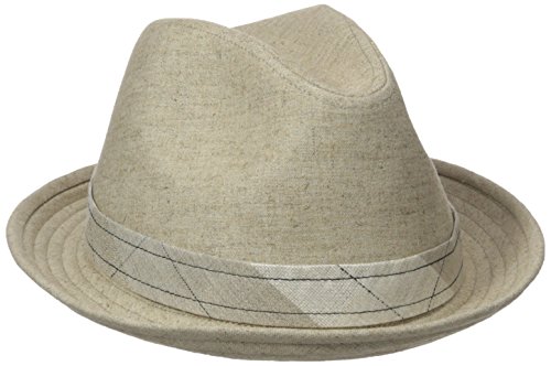 Stetson Men's Linen Blend Fedora Hat, Natural/Natural, Large