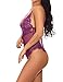 Aranmei Sexy Teddy Lingerie for Women One Piece Lace Bodysuit Underwear Medium Purple