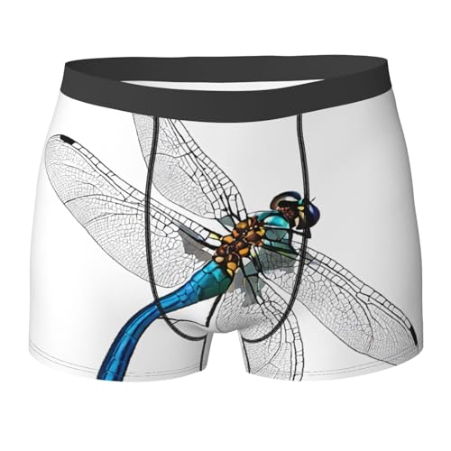 SYHEART Cute Dragonfly Print Men'S Boxer Briefs With Elastic Comfort Fit Design For All-Day Wear