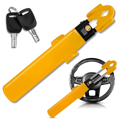 SEALIGHT Car Steering Wheel Lock with 2 Keys Car Double Hooks & Heavy Duty Car…