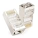 Postta Shielded RJ45 CAT5E CAT6 Crimp Connector 8P8C STP Gold Plated Ethernet Network Cable Plug 50 Pieces