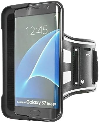 Running Armband for Samsung Galaxy S7 Edge by Fittense. Open Face Arm Band with Swivel Holster. Sports Case for Workout Exercise Fitness. Case Included