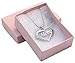 cocojewelry MOM Word Engraved Heart Love Pendant Necklace (Pink)