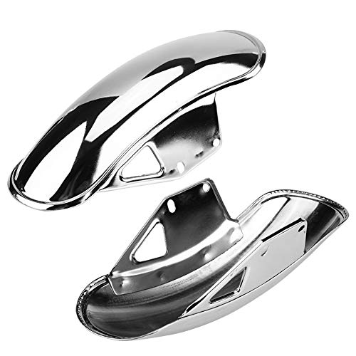 Cuque Front Fender Motorcycle Front Mud Guard Motorbike Mudguard Metal Front Fender Mud Guard for Suzuki GN125 GN250(Chrome)