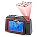 iTronics Projection Alarm Clock Radios for Bedroom, Alarm Clock with AM/FM Radio, Adjustable Loud Alarm and Backlight LCD Big Digits, Alarm Clock Radio with Projection on Ceiling, USB Phone Charger
