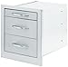 CalFlame BBQ08866 3 Drawer Storage Wide Stainless Steel