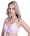 Vemure Cotton Maternity Nursing Sleep Bra for Breastfeeding Wireless Soft Cup Front Button Clip Down Bras(2 Pack/Grey+Pink,M)