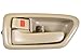 PT Auto Warehouse TO-2562E-LS - Interior Inside Door Handle/Trim, Beige/Tan - Left Driver Side, Replaces 6920630120A0, 6927833030A0