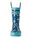 OAKI Toddler Rain Boots - Perfect Kids Rain Boots for Any Weather - Durable Rubber Baby Rain Boots Keep Little Feet Dry, Lightweight Waterproof with Easy-on Handle, Outer Space, 1 Little Kid