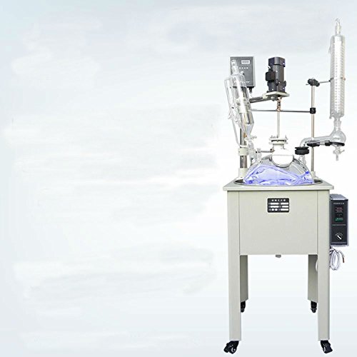 20L Volume water oil bath with Condenser Reflux flask for Lab heating Single layer Glass Reactor