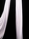 Low Stretch Aerial Silks/Yoga HAMMOCKS Fabric, Sells by The Yard (White)